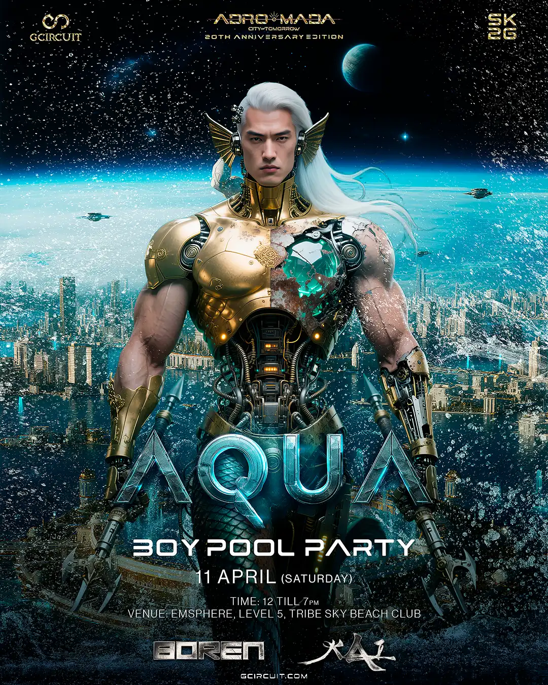 aqua boy pool party